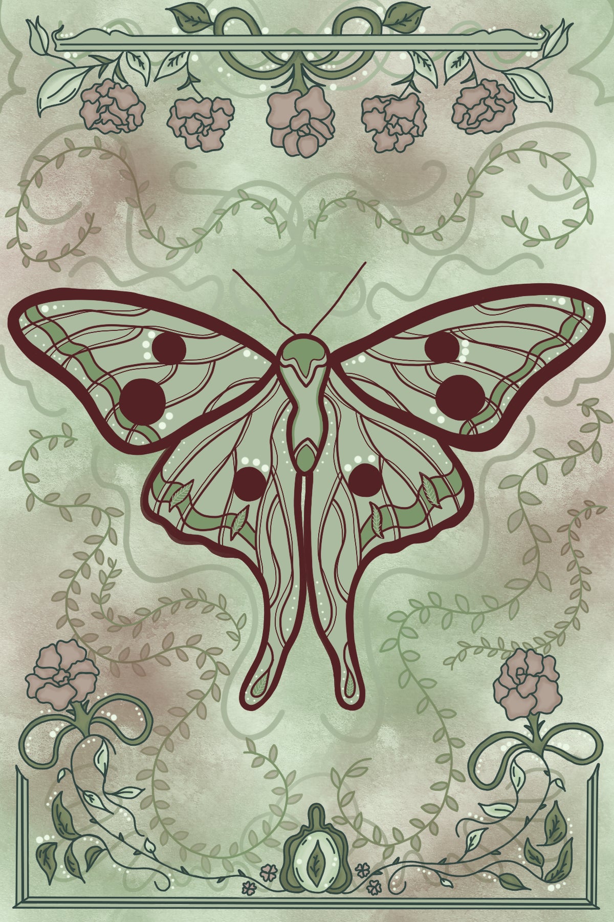 Moth Print Print
